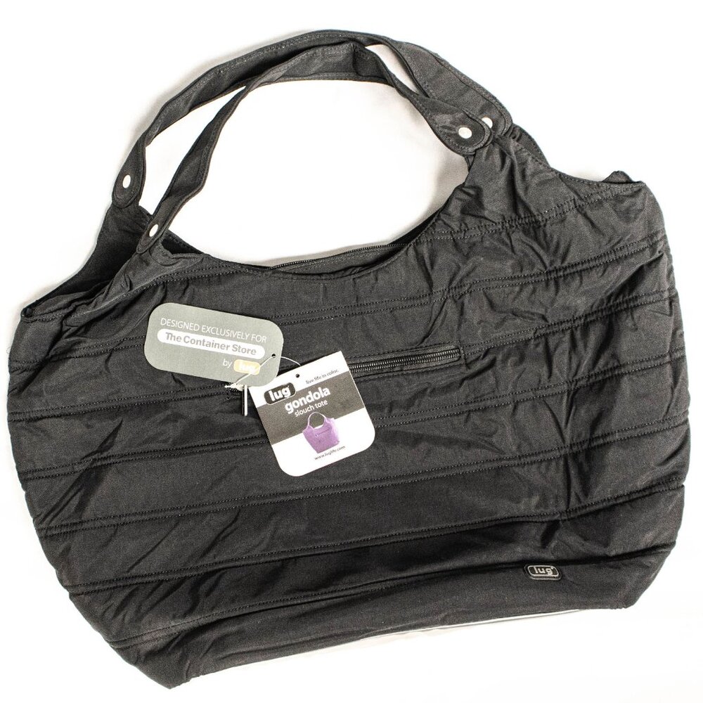 New Lug Gondola Slouch Black Tote Purse